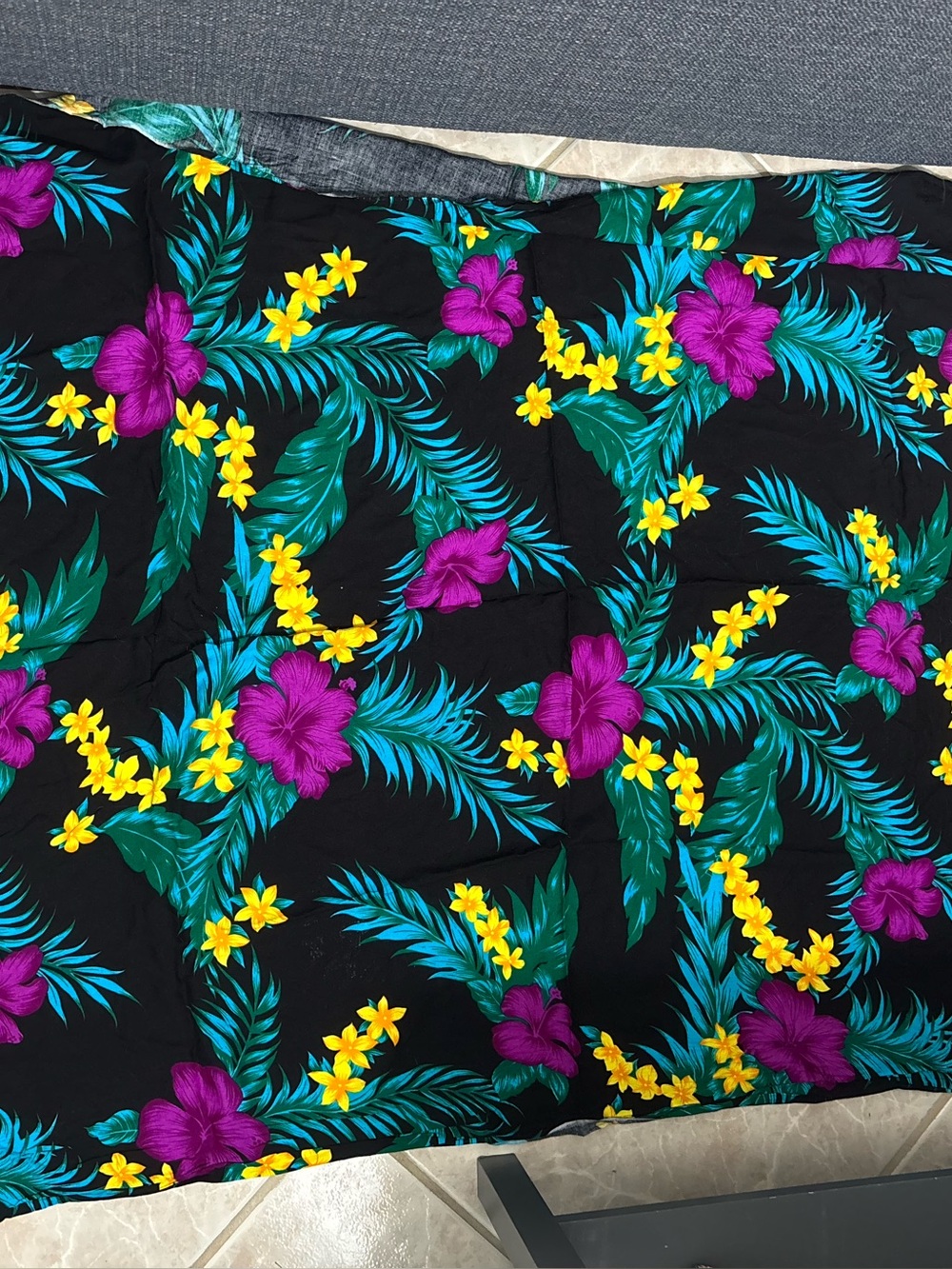 Black Tropical Floral Women’s Shorts